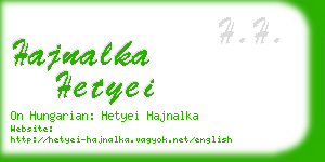 hajnalka hetyei business card